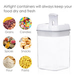 Contenitori ermetici a prova di umidità per alimenti, ideali per la conservazione di cereali e altri legumi., 500ML, 800ML, 1200ML, 7pcs/Set