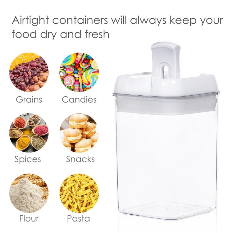 Contenitori ermetici a prova di umidità per alimenti, ideali per la conservazione di cereali e altri legumi., 500ML, 800ML, 1200ML, 7pcs/Set