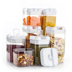 Contenitori ermetici a prova di umidità per alimenti, ideali per la conservazione di cereali e altri legumi., 500ML, 800ML, 1200ML, 7pcs/Set