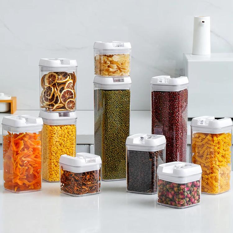 Contenitori ermetici a prova di umidità per alimenti, ideali per la conservazione di cereali e altri legumi., 500ML, 800ML, 1200ML, 7pcs/Set