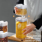 Contenitori ermetici a prova di umidità per alimenti, ideali per la conservazione di cereali e altri legumi., 500ML, 800ML, 1200ML, 7pcs/Set