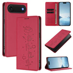 Custodia per telefono in ecopelle con protezione RFID magnetica e stampa a rilievo di simpatici gattini., For iPhone Air, For iPhone 16 Pro Max