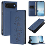 Custodia per telefono in ecopelle con protezione RFID magnetica e stampa a rilievo di simpatici gattini., For iPhone Air, For iPhone 16 Pro Max