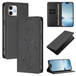 Custodia per telefono in ecopelle con protezione RFID magnetica e stampa a rilievo di simpatici gattini., For iPhone 12 / 12 Pro, For iPhone 11 Pro Max