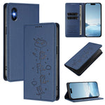 Custodia per telefono in ecopelle con protezione RFID magnetica e stampa a rilievo di simpatici gattini., For iPhone X / XS, For iPhone XR