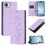 Custodia per telefono in ecopelle con protezione RFID magnetica e stampa a rilievo di simpatici gattini., For iPhone 17e / 16e, For iPhone 17 Pro Max
