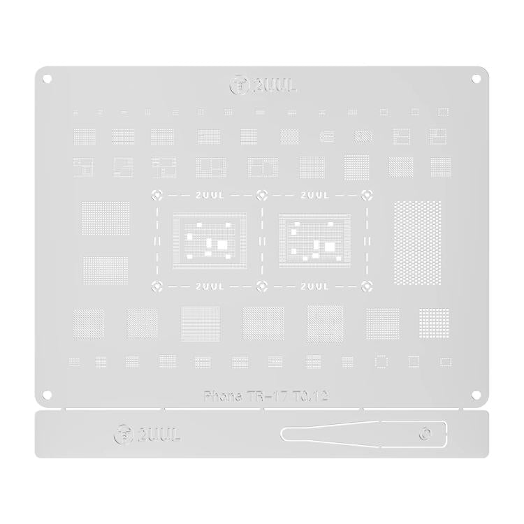 Stencil per reballing BGA CPU 2UUL BG03 da 0,12 mm per iPhone serie 17