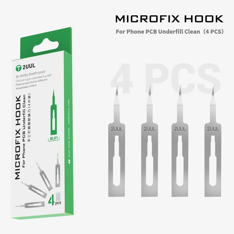 Lame manuali per levigatura e rimozione della colla 2UUL BL01 MicroFix Hook