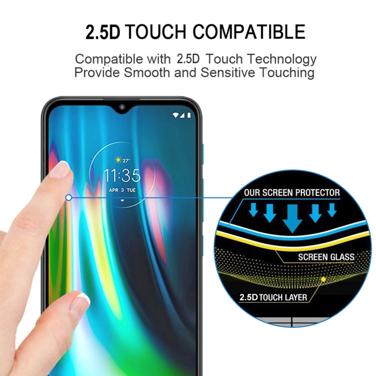 Pellicola in vetro temperato a schermo intero con colla completa, For Motorola Moto G9 (India) (1 PC), For Motorola Moto G9 Play (1 PC), For Motorola Moto G 5G Plus (1 PC)