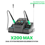 Stazione di saldatura di precisione a doppia stazione MECHANIC X200 Max, a forma di penna, con temperatura regolabile., EU Plug, US Plug