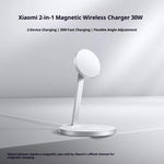 Caricabatterie wireless magnetico originale Xiaomi da 30 W 2 in 1 per cellulari e auricolari