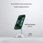 Caricabatterie wireless magnetico originale Xiaomi da 30 W 2 in 1 per cellulari e auricolari