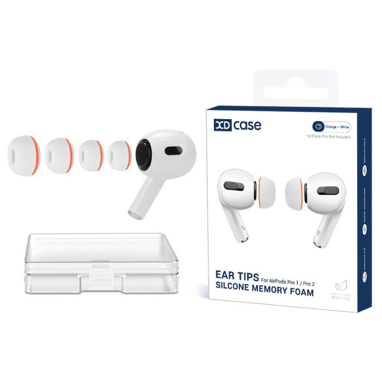 XDcase 4 paia di inserti auricolari di ricambio in spugna di silicone, taglie XS/S/M/L, 4 Pairs XS/S/M/L Size