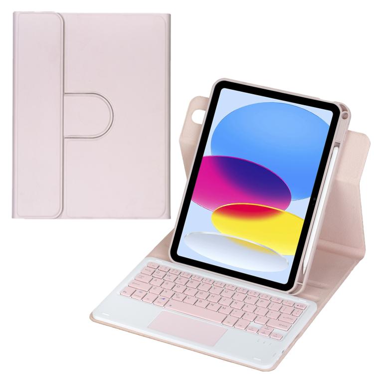 Custodia per tablet in pelle con tastiera Bluetooth girevole a 360 gradi e touchpad integrato., For iPad Pro 11 2025 / 2024, For iPad 2025 / 2022, For iPad Air 11 2025 / iPad Pro 11 2022, For iPad 10.2 2021 / 2019 / iPad Air 3