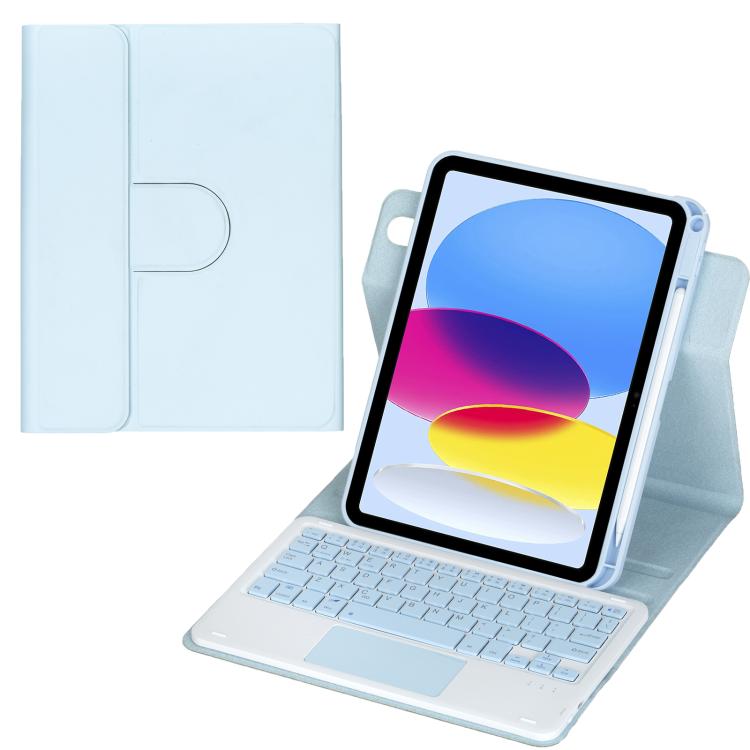 Custodia per tablet in pelle con tastiera Bluetooth girevole a 360 gradi e touchpad integrato., For iPad Pro 11 2025 / 2024, For iPad 2025 / 2022, For iPad Air 11 2025 / iPad Pro 11 2022, For iPad 10.2 2021 / 2019 / iPad Air 3
