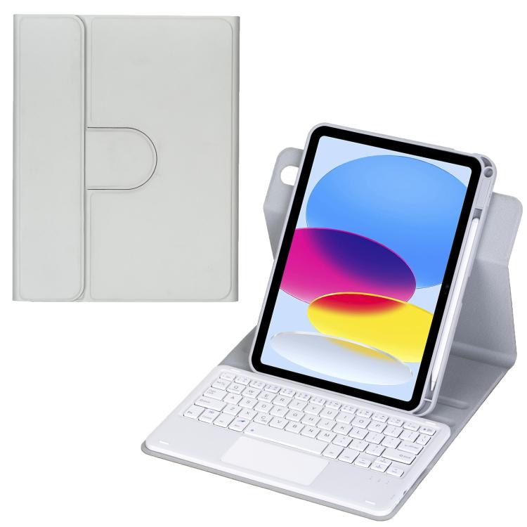 Custodia per tablet in pelle con tastiera Bluetooth girevole a 360 gradi e touchpad integrato., For iPad Pro 11 2025 / 2024, For iPad 2025 / 2022, For iPad Air 11 2025 / iPad Pro 11 2022, For iPad 10.2 2021 / 2019 / iPad Air 3