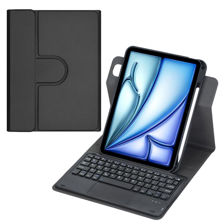 Custodia per tablet in pelle con tastiera Bluetooth girevole a 360 gradi e touchpad integrato., For iPad Pro 11 2025 / 2024, For iPad 2025 / 2022, For iPad Air 11 2025 / iPad Pro 11 2022, For iPad 10.2 2021 / 2019 / iPad Air 3