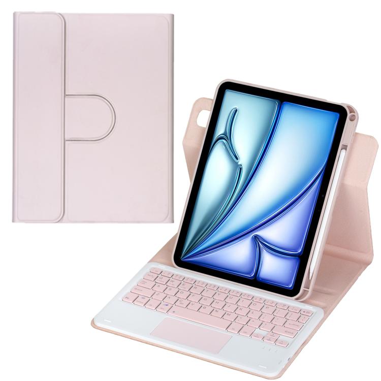 Custodia per tablet in pelle con tastiera Bluetooth girevole a 360 gradi e touchpad integrato., For iPad Pro 11 2025 / 2024, For iPad 2025 / 2022, For iPad Air 11 2025 / iPad Pro 11 2022, For iPad 10.2 2021 / 2019 / iPad Air 3