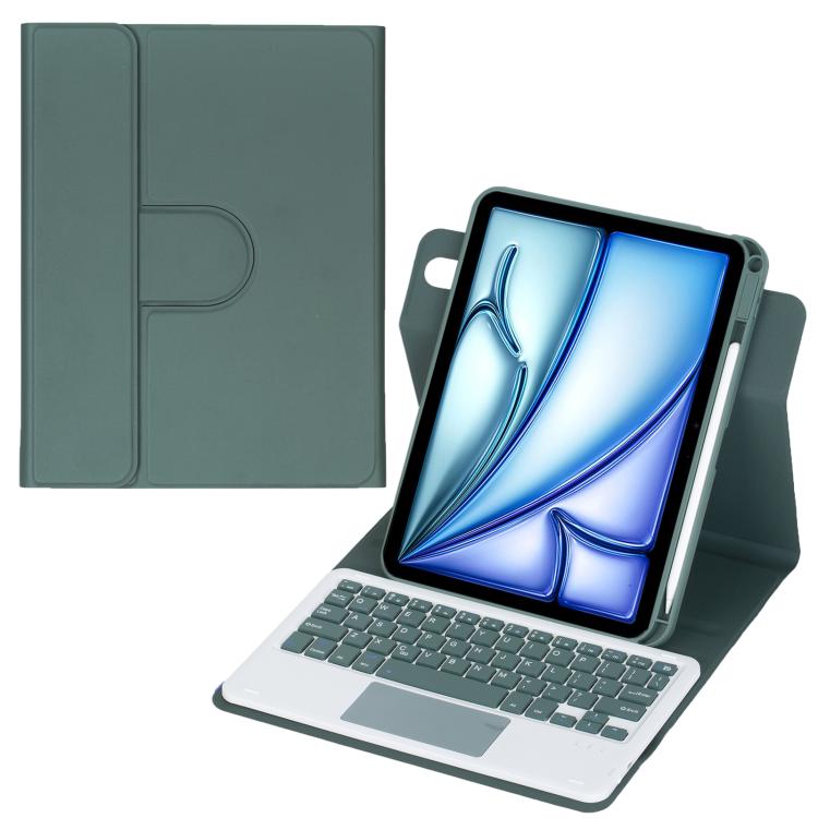 Custodia per tablet in pelle con tastiera Bluetooth girevole a 360 gradi e touchpad integrato., For iPad Pro 11 2025 / 2024, For iPad 2025 / 2022, For iPad Air 11 2025 / iPad Pro 11 2022, For iPad 10.2 2021 / 2019 / iPad Air 3