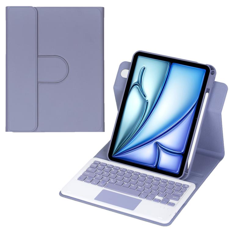 Custodia per tablet in pelle con tastiera Bluetooth girevole a 360 gradi e touchpad integrato., For iPad Pro 11 2025 / 2024, For iPad 2025 / 2022, For iPad Air 11 2025 / iPad Pro 11 2022, For iPad 10.2 2021 / 2019 / iPad Air 3