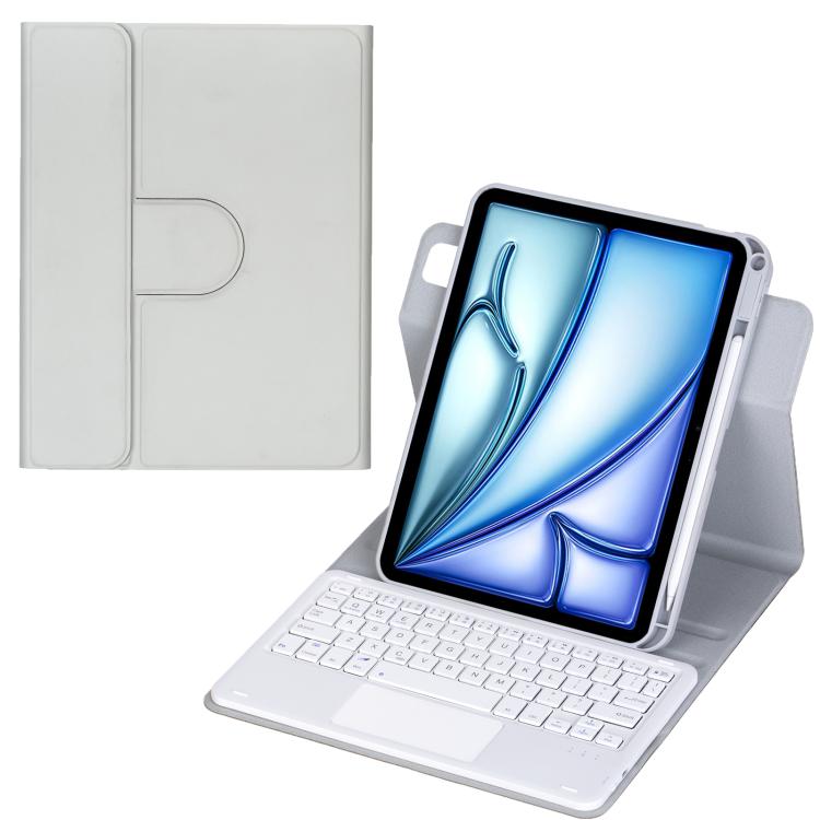 Custodia per tablet in pelle con tastiera Bluetooth girevole a 360 gradi e touchpad integrato., For iPad Pro 11 2025 / 2024, For iPad 2025 / 2022, For iPad Air 11 2025 / iPad Pro 11 2022, For iPad 10.2 2021 / 2019 / iPad Air 3
