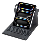 Custodia per tablet in pelle con tastiera Bluetooth girevole a 360 gradi e touchpad integrato., For iPad Pro 11 2025 / 2024, For iPad 2025 / 2022, For iPad Air 11 2025 / iPad Pro 11 2022, For iPad 10.2 2021 / 2019 / iPad Air 3