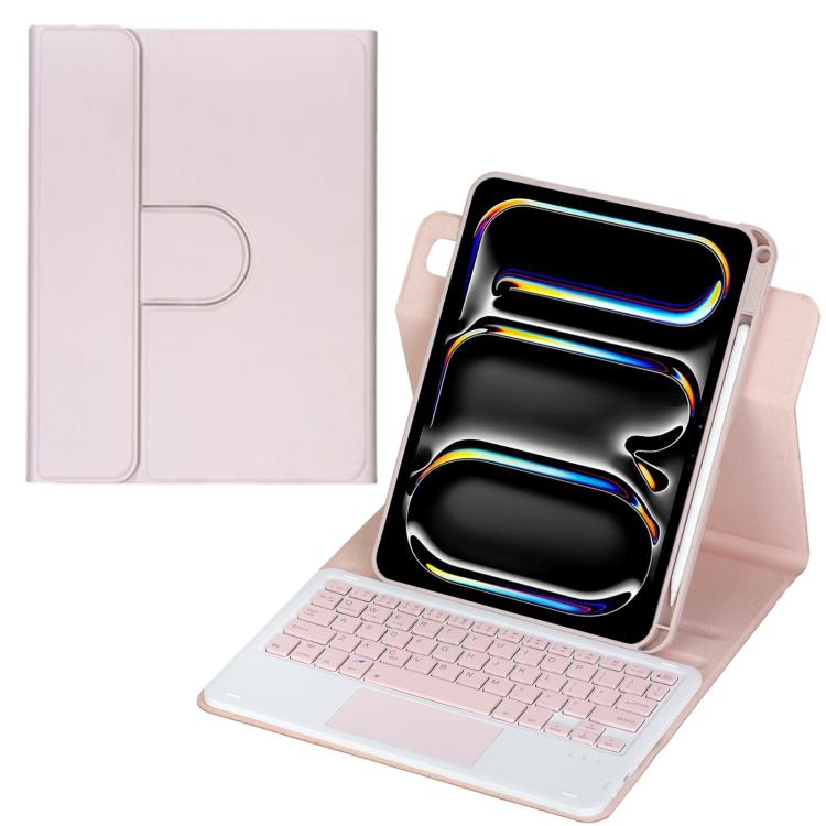 Custodia per tablet in pelle con tastiera Bluetooth girevole a 360 gradi e touchpad integrato., For iPad Pro 11 2025 / 2024, For iPad 2025 / 2022, For iPad Air 11 2025 / iPad Pro 11 2022, For iPad 10.2 2021 / 2019 / iPad Air 3