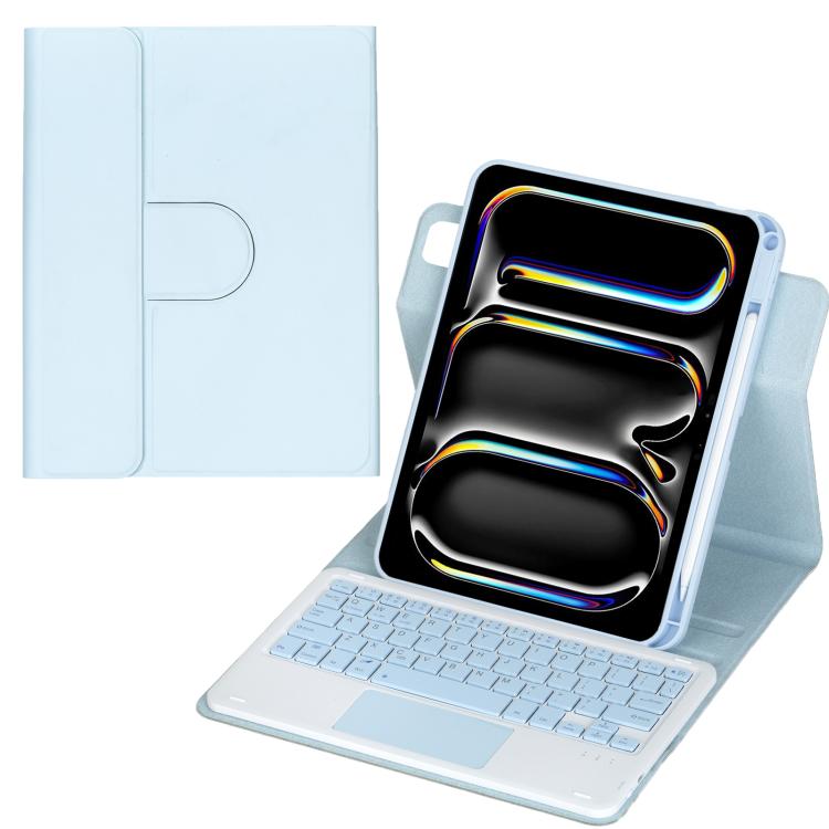Custodia per tablet in pelle con tastiera Bluetooth girevole a 360 gradi e touchpad integrato., For iPad Pro 11 2025 / 2024, For iPad 2025 / 2022, For iPad Air 11 2025 / iPad Pro 11 2022, For iPad 10.2 2021 / 2019 / iPad Air 3