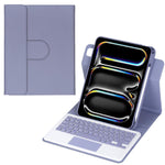 Custodia per tablet in pelle con tastiera Bluetooth girevole a 360 gradi e touchpad integrato., For iPad Pro 11 2025 / 2024, For iPad 2025 / 2022, For iPad Air 11 2025 / iPad Pro 11 2022, For iPad 10.2 2021 / 2019 / iPad Air 3