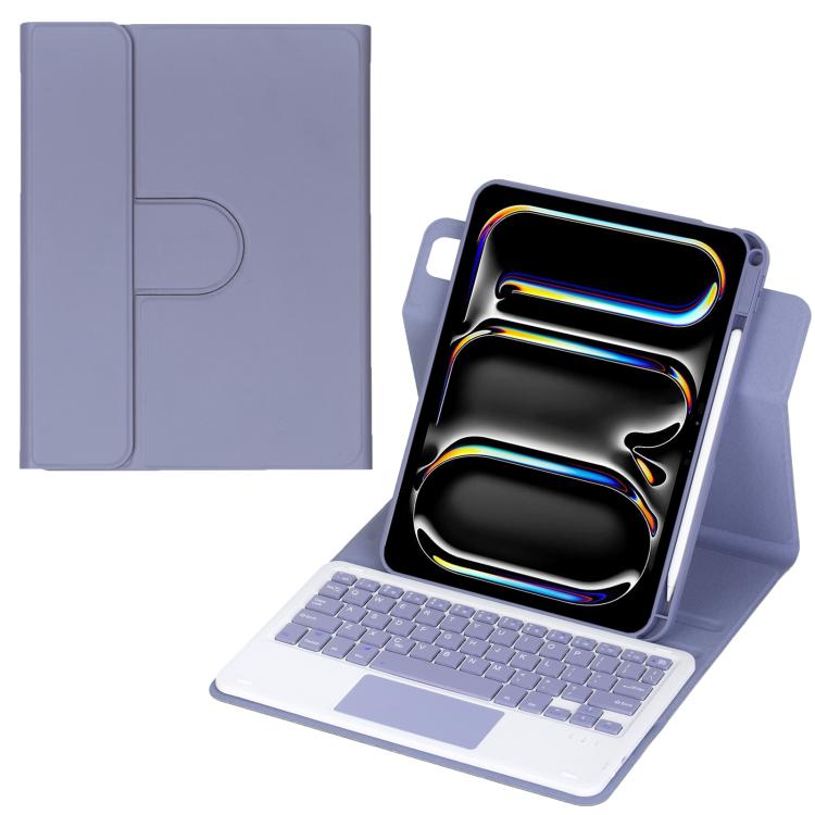 Custodia per tablet in pelle con tastiera Bluetooth girevole a 360 gradi e touchpad integrato., For iPad Pro 11 2025 / 2024, For iPad 2025 / 2022, For iPad Air 11 2025 / iPad Pro 11 2022, For iPad 10.2 2021 / 2019 / iPad Air 3