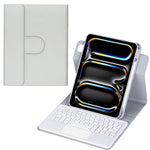Custodia per tablet in pelle con tastiera Bluetooth girevole a 360 gradi e touchpad integrato., For iPad Pro 11 2025 / 2024, For iPad 2025 / 2022, For iPad Air 11 2025 / iPad Pro 11 2022, For iPad 10.2 2021 / 2019 / iPad Air 3