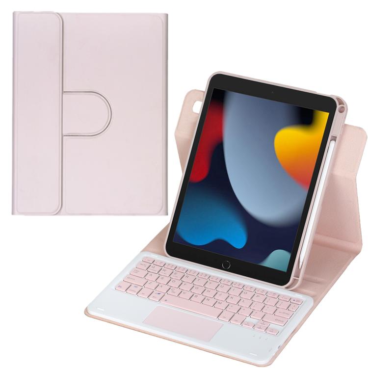 Custodia per tablet in pelle con tastiera Bluetooth girevole a 360 gradi e touchpad integrato., For iPad Pro 11 2025 / 2024, For iPad 2025 / 2022, For iPad Air 11 2025 / iPad Pro 11 2022, For iPad 10.2 2021 / 2019 / iPad Air 3