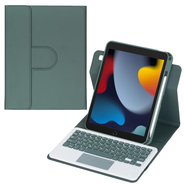 Custodia per tablet in pelle con tastiera Bluetooth girevole a 360 gradi e touchpad integrato., For iPad Pro 11 2025 / 2024, For iPad 2025 / 2022, For iPad Air 11 2025 / iPad Pro 11 2022, For iPad 10.2 2021 / 2019 / iPad Air 3