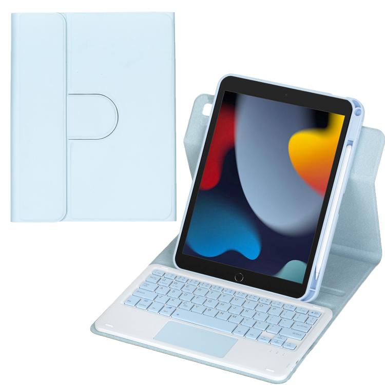 Custodia per tablet in pelle con tastiera Bluetooth girevole a 360 gradi e touchpad integrato., For iPad Pro 11 2025 / 2024, For iPad 2025 / 2022, For iPad Air 11 2025 / iPad Pro 11 2022, For iPad 10.2 2021 / 2019 / iPad Air 3