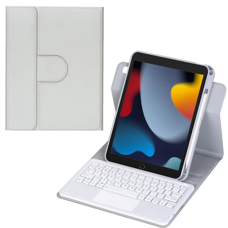 Custodia per tablet in pelle con tastiera Bluetooth girevole a 360 gradi e touchpad integrato., For iPad Pro 11 2025 / 2024, For iPad 2025 / 2022, For iPad Air 11 2025 / iPad Pro 11 2022, For iPad 10.2 2021 / 2019 / iPad Air 3