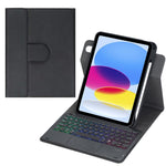 Custodia per tablet in pelle con tastiera Bluetooth retroilluminata e touchpad, rotazione a 360 gradi., For iPad Pro 11 2025 / 2024, For iPad 2025 / 2022, For iPad Air 11 2025 / iPad Pro 11 2022, For iPad 10.2 2021 / 2019 / iPad Air 3