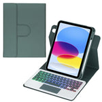 Custodia per tablet in pelle con tastiera Bluetooth retroilluminata e touchpad, rotazione a 360 gradi., For iPad Pro 11 2025 / 2024, For iPad 2025 / 2022, For iPad Air 11 2025 / iPad Pro 11 2022, For iPad 10.2 2021 / 2019 / iPad Air 3