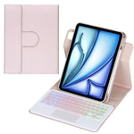 Custodia per tablet in pelle con tastiera Bluetooth retroilluminata e touchpad, rotazione a 360 gradi., For iPad Pro 11 2025 / 2024, For iPad 2025 / 2022, For iPad Air 11 2025 / iPad Pro 11 2022, For iPad 10.2 2021 / 2019 / iPad Air 3