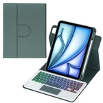 Custodia per tablet in pelle con tastiera Bluetooth retroilluminata e touchpad, rotazione a 360 gradi., For iPad Pro 11 2025 / 2024, For iPad 2025 / 2022, For iPad Air 11 2025 / iPad Pro 11 2022, For iPad 10.2 2021 / 2019 / iPad Air 3