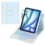 Custodia per tablet in pelle con tastiera Bluetooth retroilluminata e touchpad, rotazione a 360 gradi., For iPad Pro 11 2025 / 2024, For iPad 2025 / 2022, For iPad Air 11 2025 / iPad Pro 11 2022, For iPad 10.2 2021 / 2019 / iPad Air 3