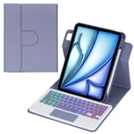 Custodia per tablet in pelle con tastiera Bluetooth retroilluminata e touchpad, rotazione a 360 gradi., For iPad Pro 11 2025 / 2024, For iPad 2025 / 2022, For iPad Air 11 2025 / iPad Pro 11 2022, For iPad 10.2 2021 / 2019 / iPad Air 3