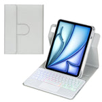 Custodia per tablet in pelle con tastiera Bluetooth retroilluminata e touchpad, rotazione a 360 gradi., For iPad Pro 11 2025 / 2024, For iPad 2025 / 2022, For iPad Air 11 2025 / iPad Pro 11 2022, For iPad 10.2 2021 / 2019 / iPad Air 3