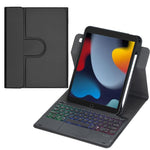 Custodia per tablet in pelle con tastiera Bluetooth retroilluminata e touchpad, rotazione a 360 gradi., For iPad Pro 11 2025 / 2024, For iPad 2025 / 2022, For iPad Air 11 2025 / iPad Pro 11 2022, For iPad 10.2 2021 / 2019 / iPad Air 3