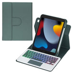 Custodia per tablet in pelle con tastiera Bluetooth retroilluminata e touchpad, rotazione a 360 gradi., For iPad Pro 11 2025 / 2024, For iPad 2025 / 2022, For iPad Air 11 2025 / iPad Pro 11 2022, For iPad 10.2 2021 / 2019 / iPad Air 3