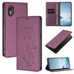 Custodia per telefono in ecopelle con protezione RFID magnetica e stampa a rilievo di simpatici gattini., For Samsung Galaxy XCover7, For Samsung Galaxy M34 5G / F34 5G