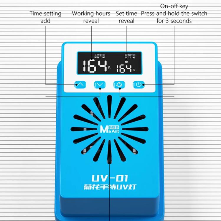 MaAnt UV-01 Lampada portatile UV a olio verde ad polimerizzazione rapida, MaAnt UV-01