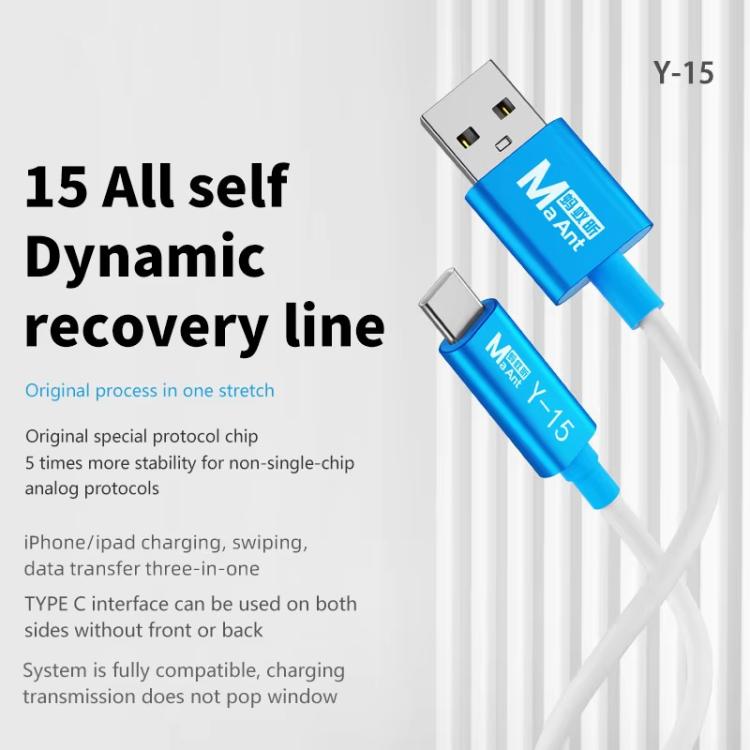 Cavo di ricarica e trasferimento dati MaAnt Y-15 da USB a Type-C per iPhone/iPad, MaAnt Y-15