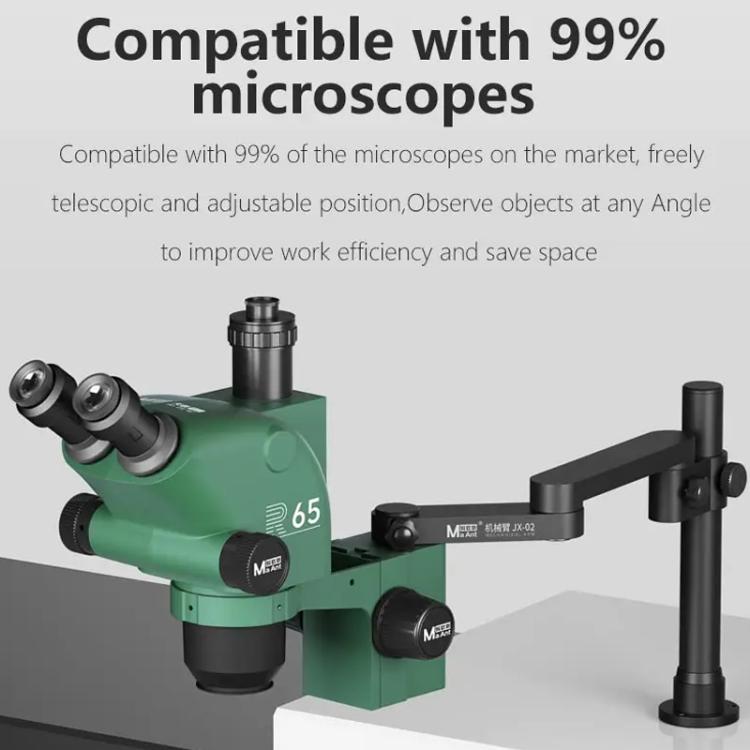Braccio robotico MaAnt JX-02 con rotazione a 360° per microscopio metallico., MaAnt JX-02