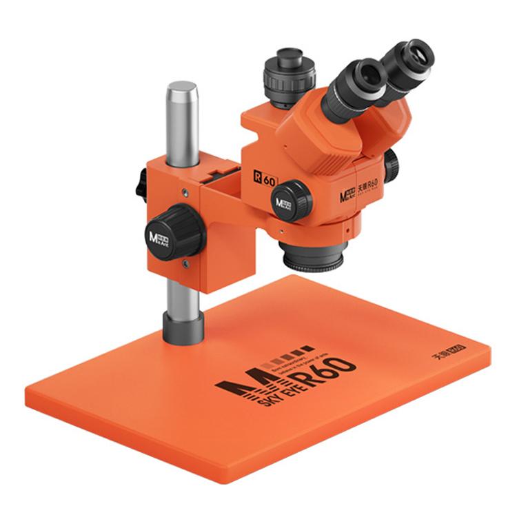 Microscopio trinoculare colorato MaAnt Sky Eye R60 7-60X con base ampia
