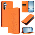 Custodia per telefono in ecopelle con protezione RFID magnetica e stampa a rilievo di simpatici gattini., For Samsung Galaxy A55 5G, For Samsung Galaxy A35 5G
